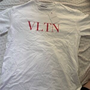 Valentino Red and White Short Sleeve Tee